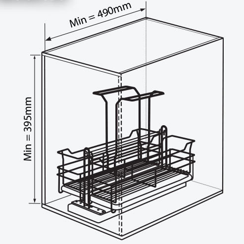 Gi&aacute; để chai lọ, tẩy rửa Inox 304 GARIS MUE235